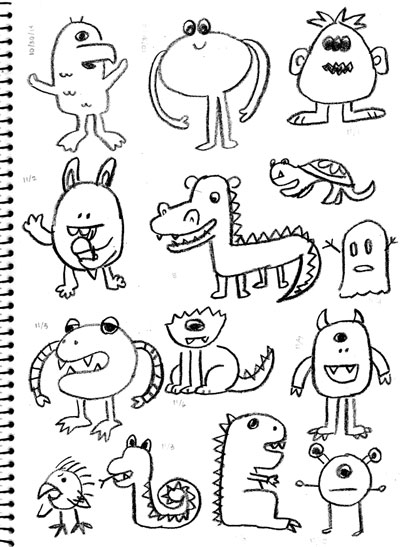 little monster doodles